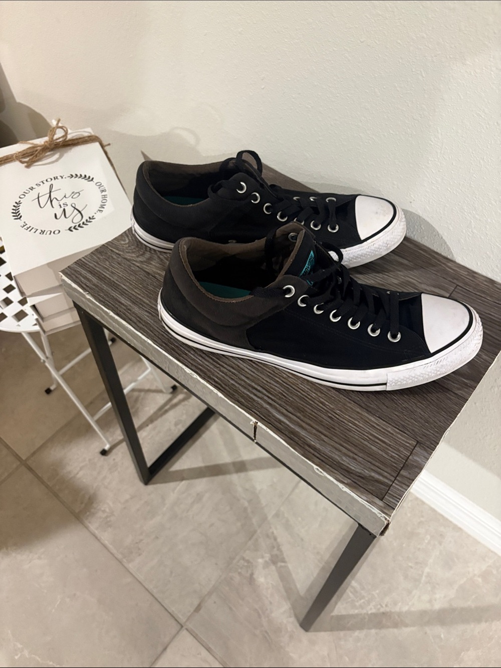 Converse Black LowTop Low-Top Sneakers with White Toe